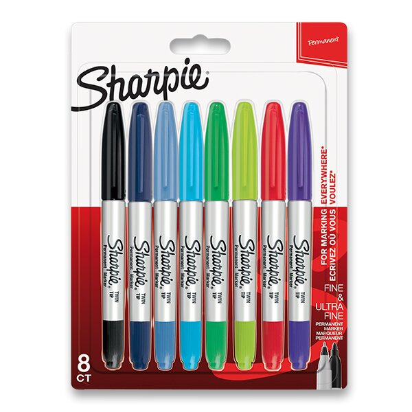 Permanentní popisovač Sharpie Twin Tip sada 8 barev Sharpie