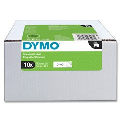 Dymo D1 S0720830 - originální polyesterová páska - 19 mm × 7 m, černo-bílá, 10 ks