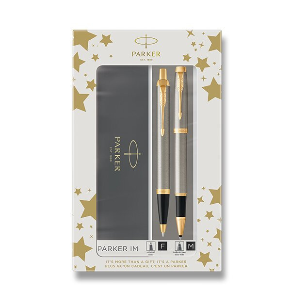 Parker IM Brushed Metal GT sada roller a kuličková tužka Parker