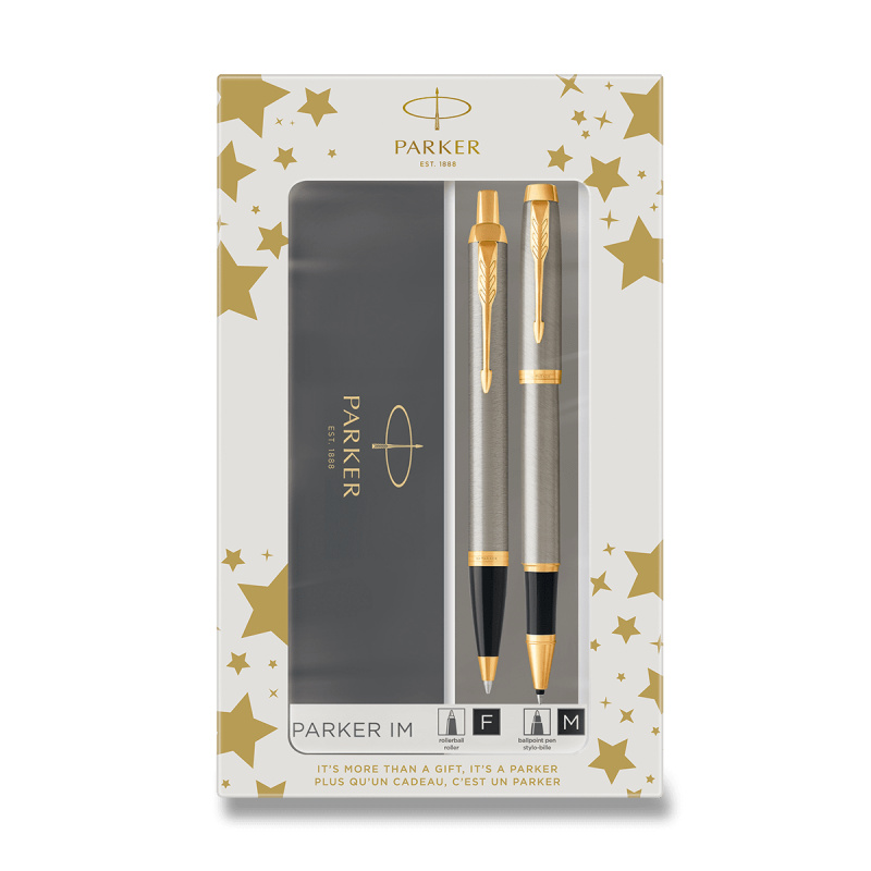 Parker IM Brushed Metal GT sada roller a kuličková tužka Parker