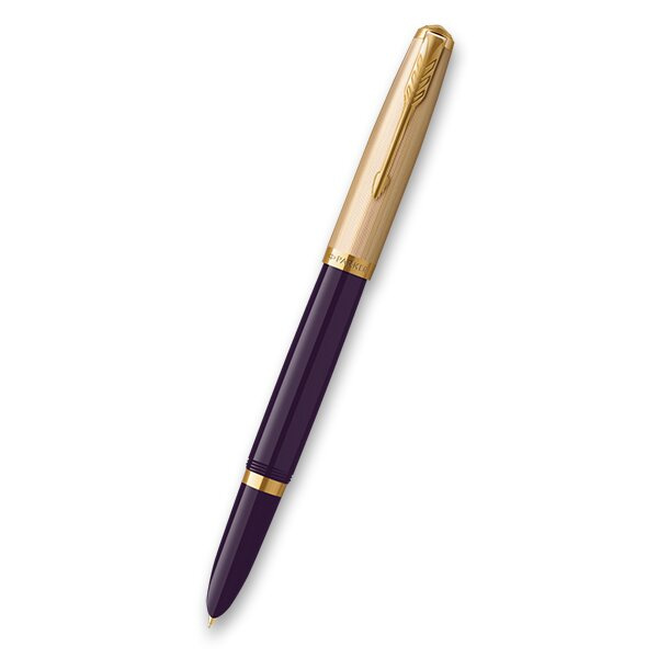 Plnicí pero Parker 51 Deluxe Plum GT 18K hrot F