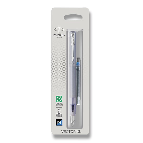 Parker Vector XL Blue plnicí pero, hrot M, blistr Parker