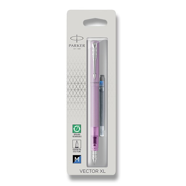Parker Vector XL Lilac plnicí pero, hrot M, blistr Parker