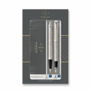 Parker IM Stainless Steel CT sada plnicí a kuličkové pero