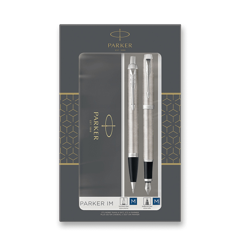 Parker IM Stainless Steel CT sada plnicí a kuličkové pero