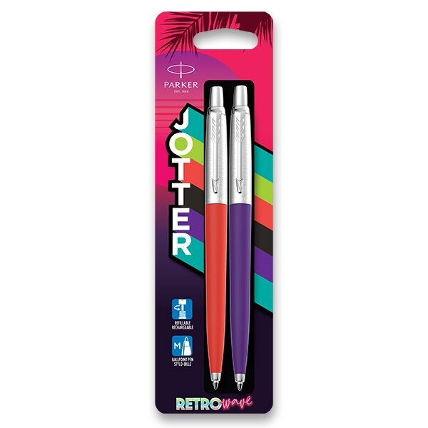 Kuličkové pero Parker Jotter Originals Retro´80s blistr, sada 2 ks Parker