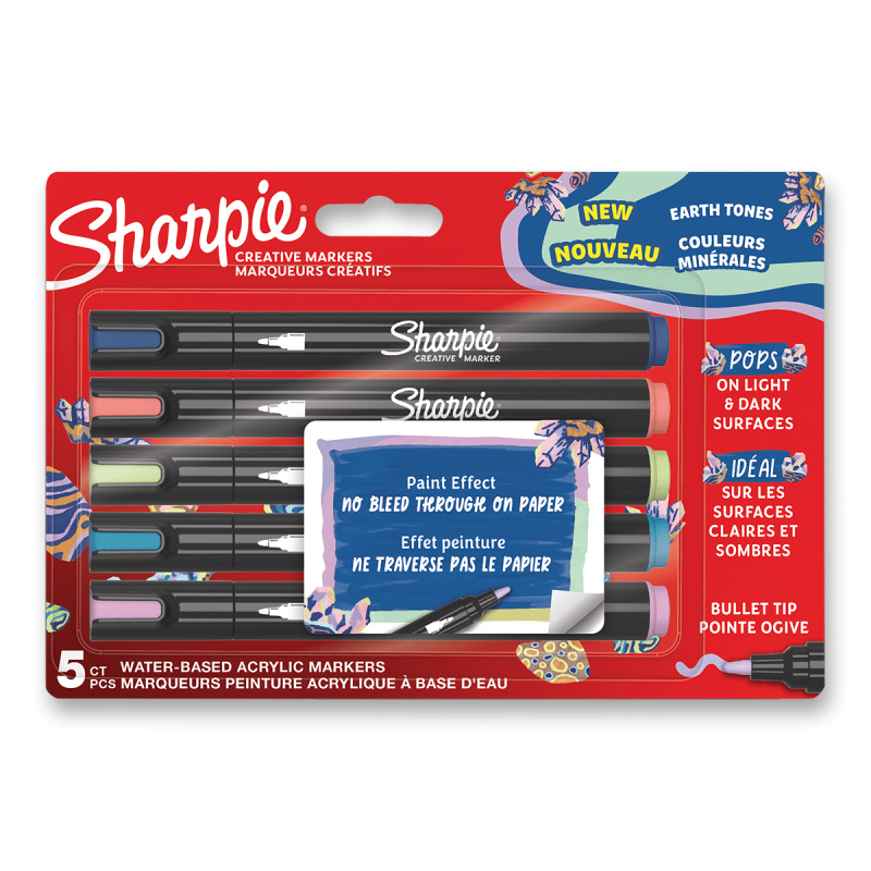 Akrylový popisovač Sharpie Acrylic Marker Bullet - sada 5 barev Sharpie