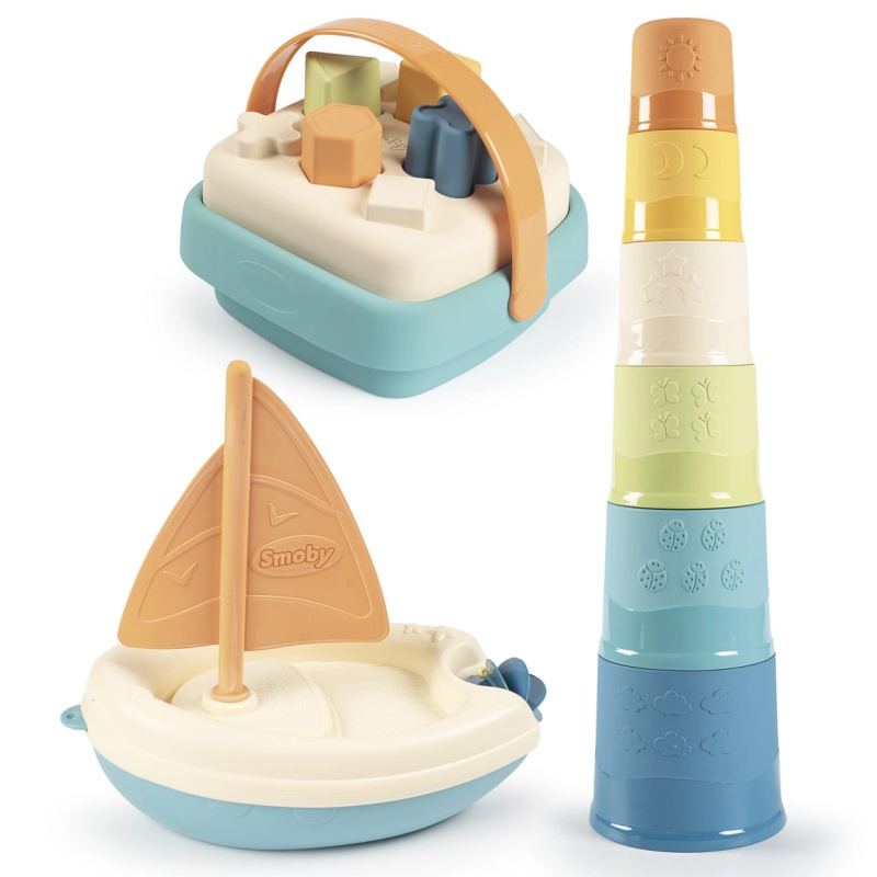Smoby Little Green Boat Set Tower Bioplastic