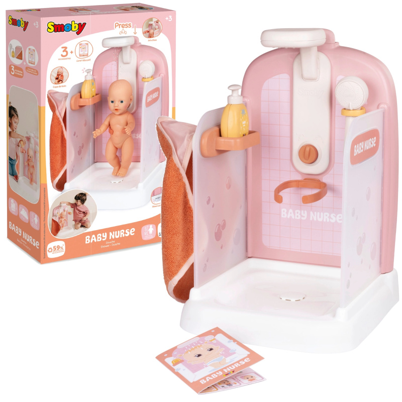 Smoby Baby Nurse sprchový set pro panenky do 40 cm s příslušenstvím