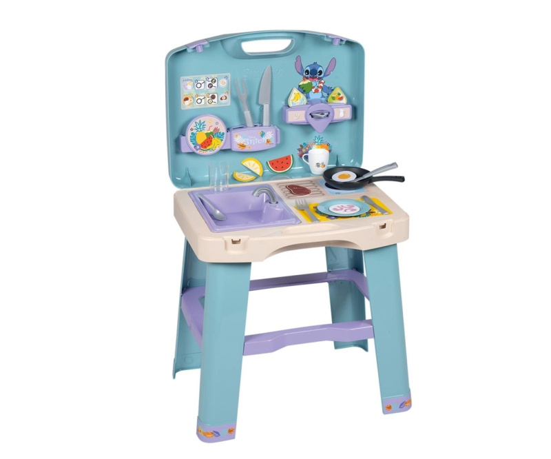 Dětská mobilní kuchyňka SMOBY STITCH – kuchyňka ve kufříku