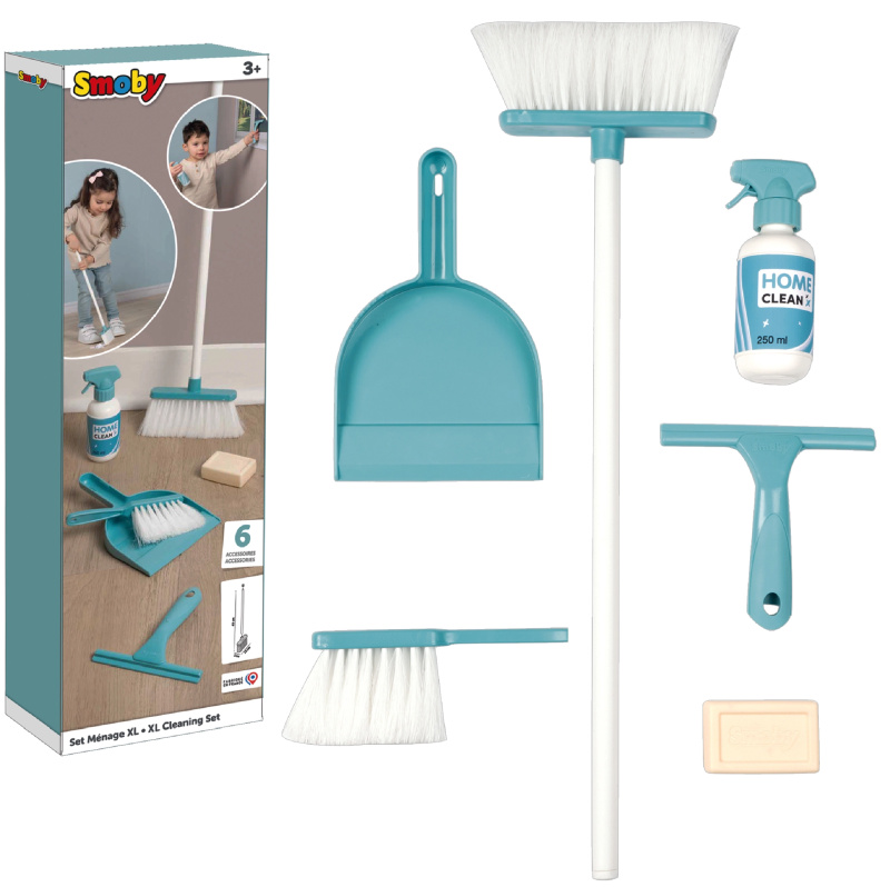 Smoby Úklidová souprava na velký úklid XL Cleaning Set s mýdlem a 6 doplňky