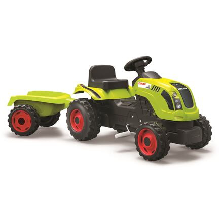 Smoby Šlapací traktor CLAAS zelený s vozíkem