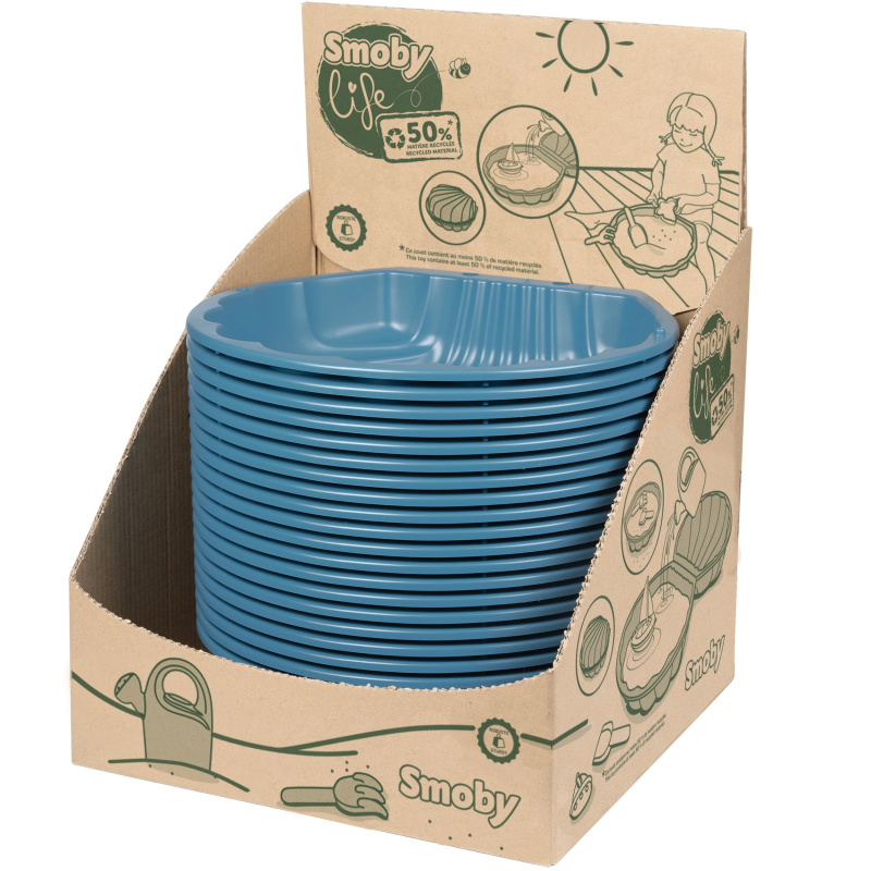 Smoby Pískoviště ekologické mušle Simple Sand Pit Green 35 cm pro malé prostory od 18 m
