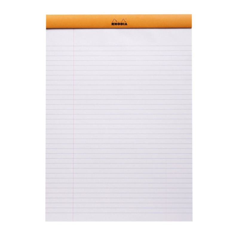 Rhodia Basic - šitý blok - A4, 80 l., linkovaný, oranžový