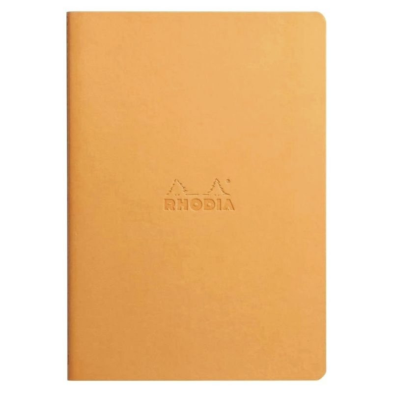 Zápisník linkovaný Rhodiarama s prošitým hřbetem A5 (90g/m2,32 listů) žluto oranžový obal