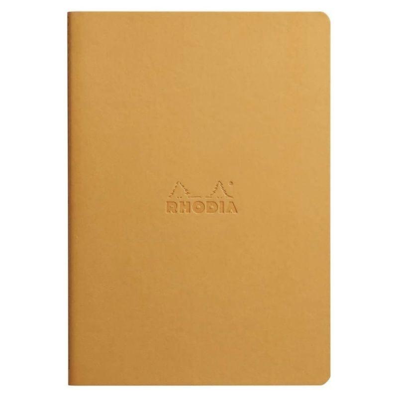 Zápisník tečkovaný Rhodiarama s prošitým hřbetem A5 (90g/m2,32 listů) žluto oranžový obal