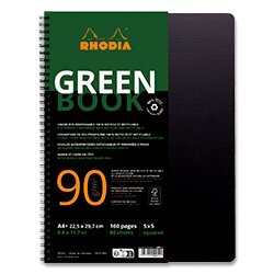 Rhodia Greenbook - kroužkový blok - A4+, 80 l., čtverečkovaný