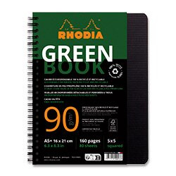 Rhodia Greenbook - kroužkový blok - A5+, 80 l., čtverečkovaný