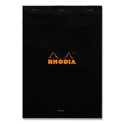 Rhodia Basic - šitý blok - A4, 80 l., čistý, černý