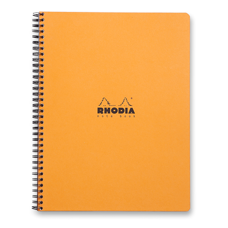 Rhodia Classic - kroužkový blok - A4+, 80 l., čtverečkovaný, oranžový