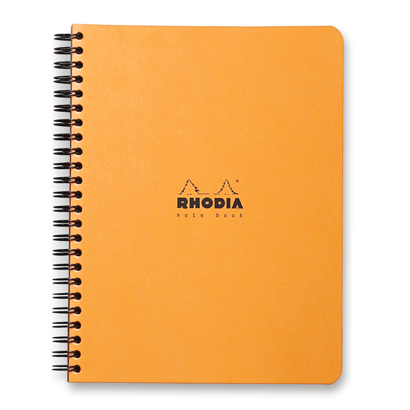 Rhodia Classic - kroužkový blok - A5+, 80 l., čtverečkovaný, oranžový