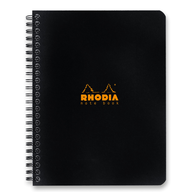 Rhodia Classic - kroužkový blok - A5+, 80 l., čtverečkovaný, černý