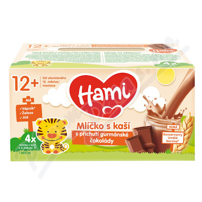 Hami Mlíčko s kaší s příchutí gurmánské čokolády 4×250 ml