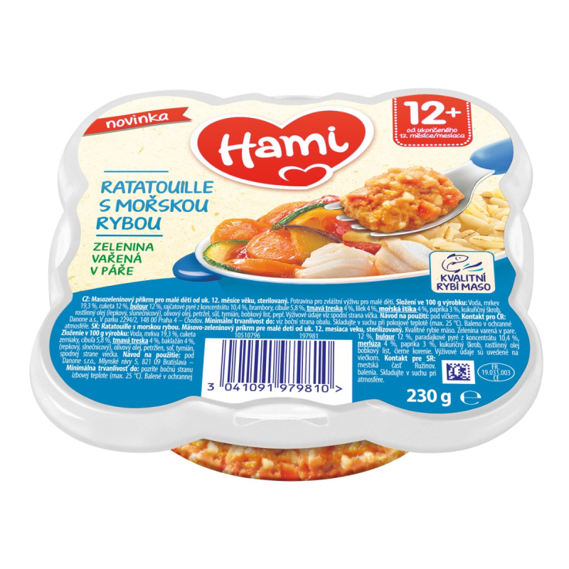 Hami Příkrm zeleninové ratatouille s mořskou rybou