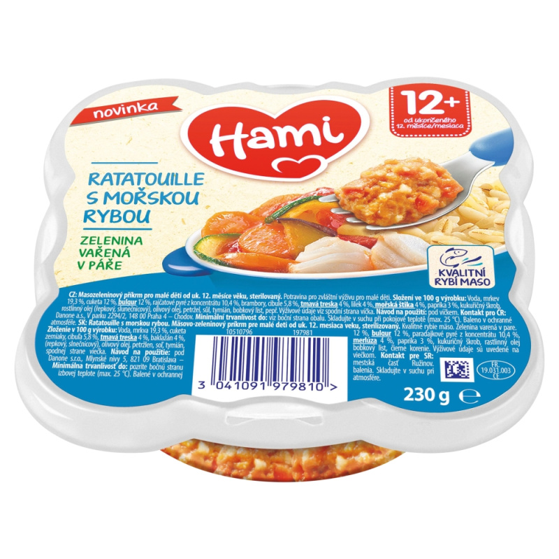 Hami Příkrm zeleninové ratatouille s mořskou rybou