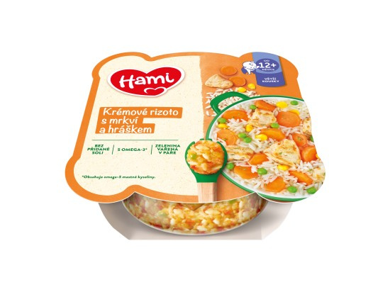 HAMI Malý Gurmán krémové rizoto s mrkví a hráškem 230 g