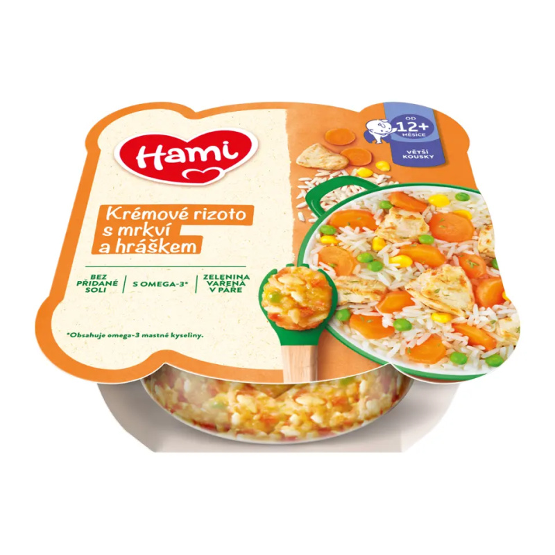 HAMI Malý Gurmán krémové rizoto s mrkví a hráškem 230 g