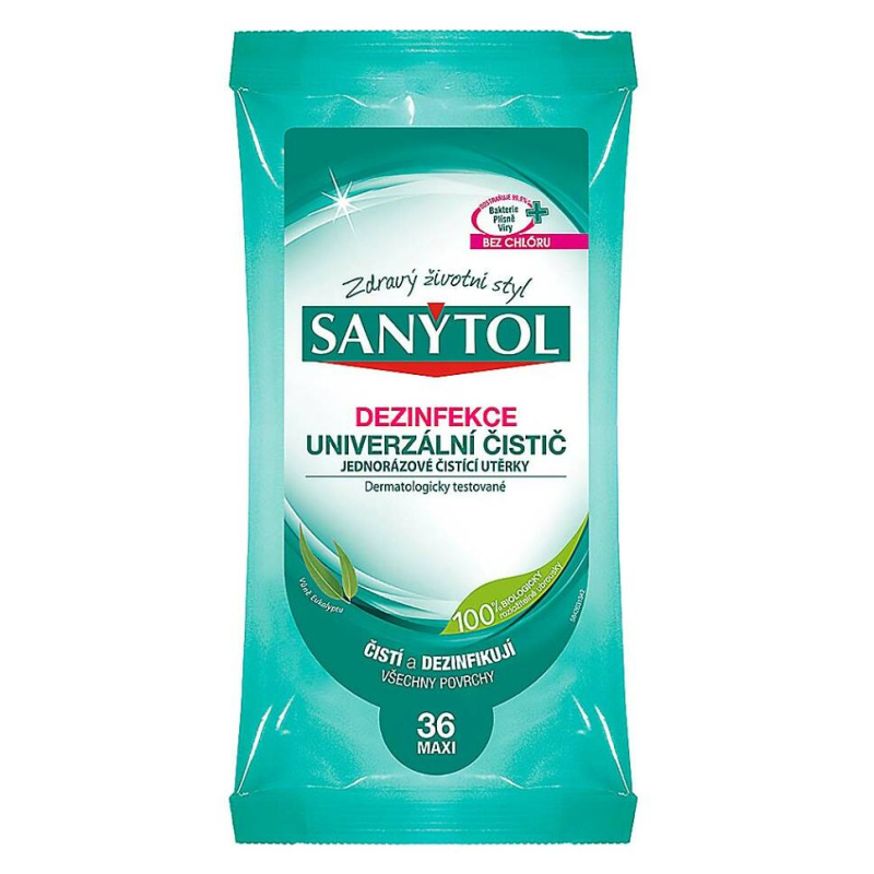 Univerzální dezinfekční utěrky Sanytol - 36 ks