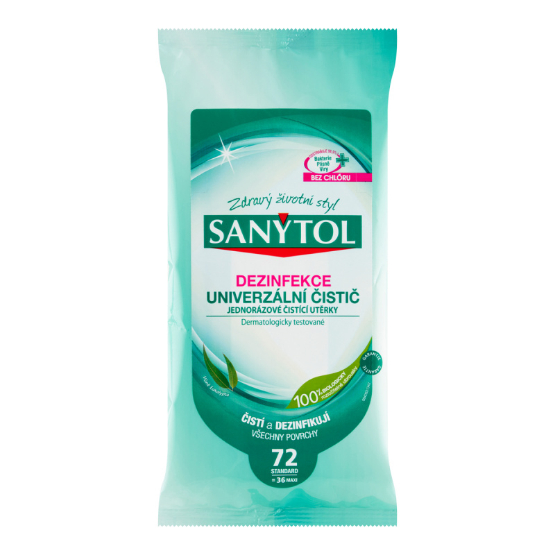 Univerzální dezinfekční utěrky Sanytol - 36 ks