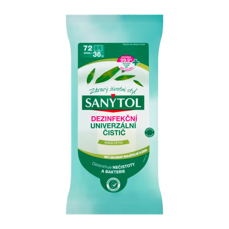 Univerzální dezinfekční utěrky Sanytol - 36 ks