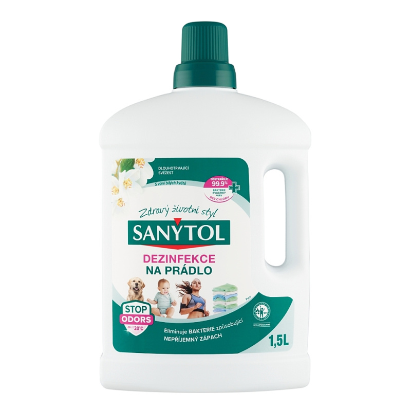 Sanytol Dezinfekce na prádlo bílé květy, 1500 ml