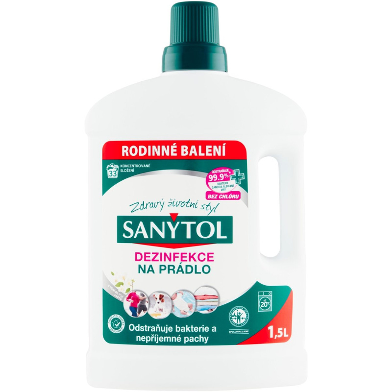 Sanytol Dezinfekce na prádlo bílé květy, 1500 ml