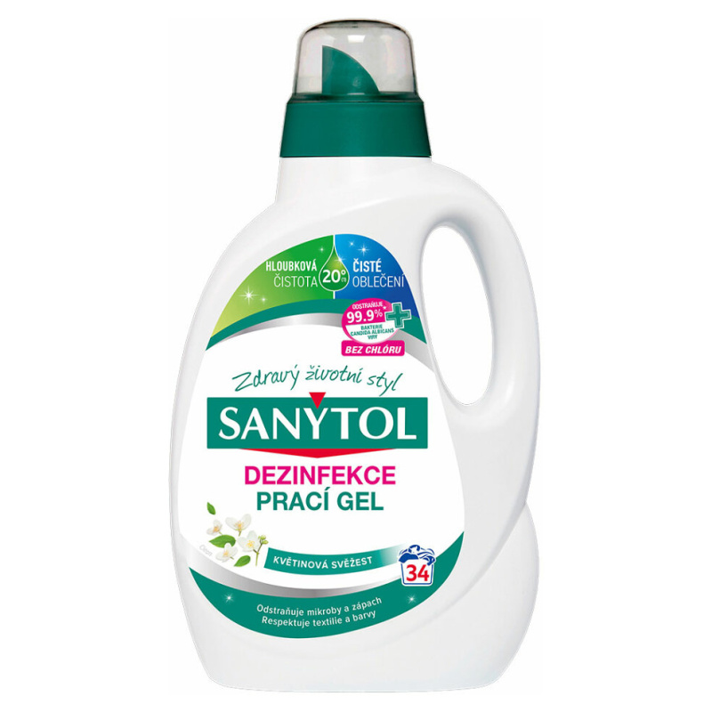 Sanytol Dezinfekční prací gel květinová svěžest (1,7 l)
