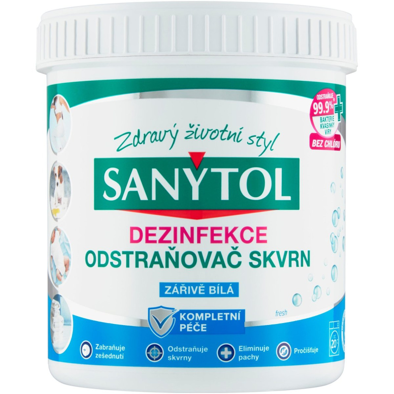 Sanytol Dezinfekce odstraňovač skvrn – zářivě bílá