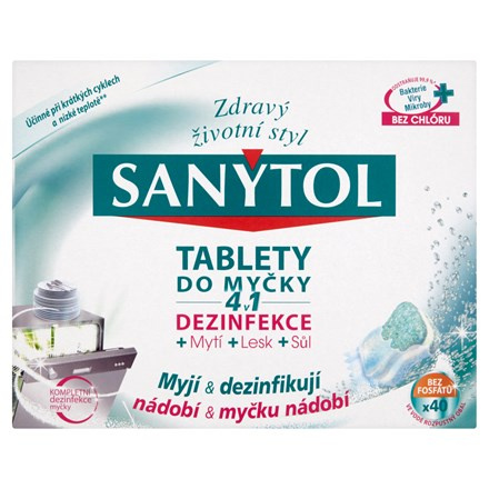 Tablety do myčky Sanytol - 4v1, 40 ks