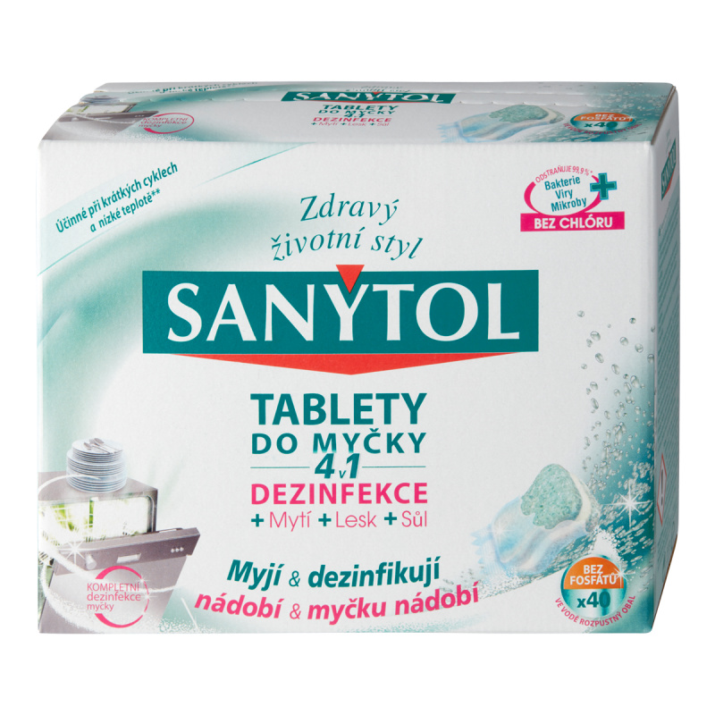 Tablety do myčky Sanytol - 4v1, 40 ks