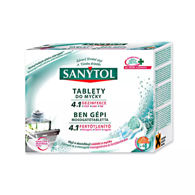 Tablety do myčky Sanytol - 4v1, 40 ks