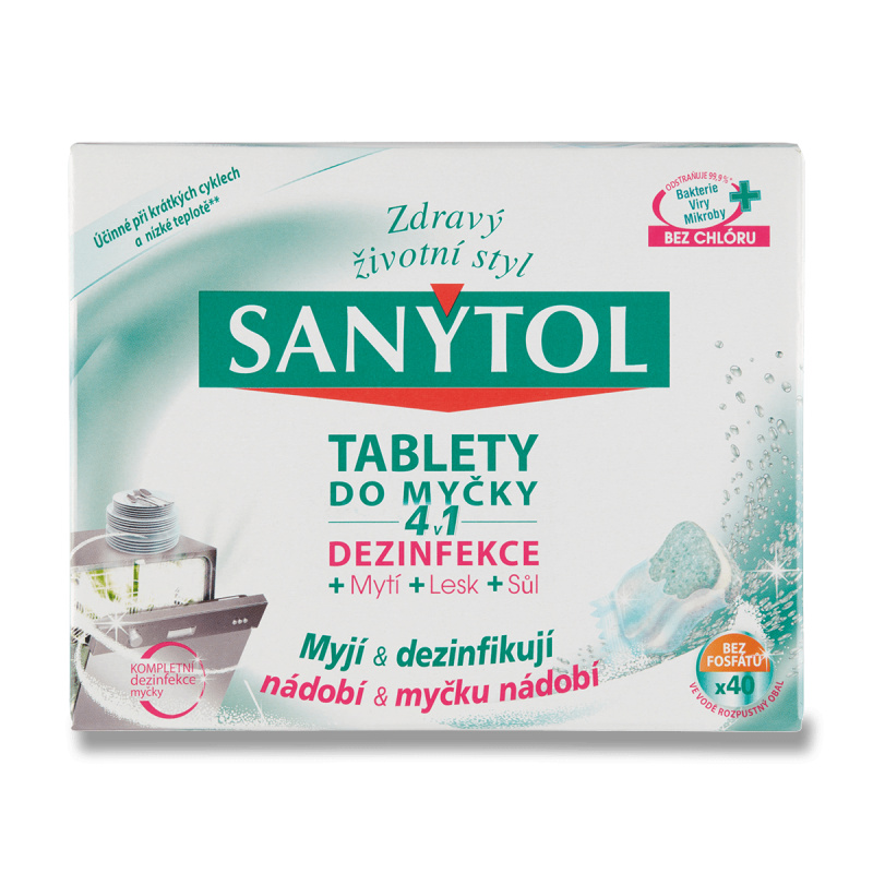 Tablety do myčky Sanytol - 4v1, 40 ks