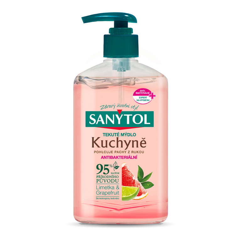Sanytol Kuchyně - tekuté mýdlo - 250 ml, Limetka & Grapefruit