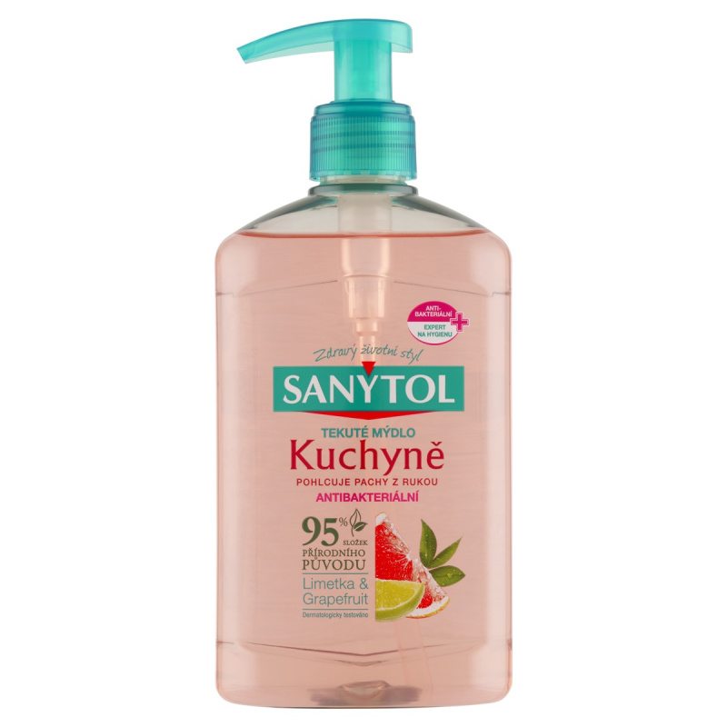 Sanytol Kuchyně - tekuté mýdlo - 250 ml, Limetka & Grapefruit