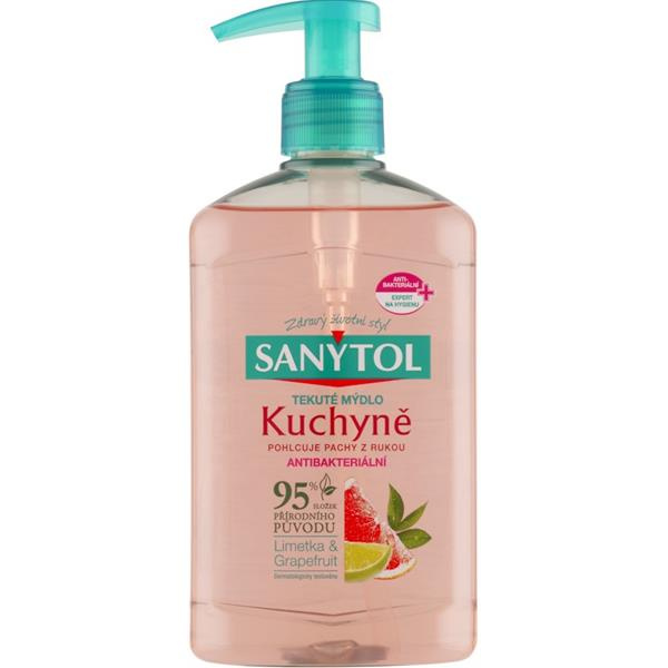 Sanytol Kuchyně - tekuté mýdlo - 250 ml, Limetka & Grapefruit