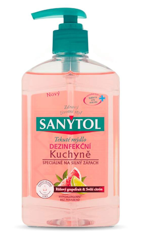 Sanytol Kuchyně - tekuté mýdlo - 250 ml, Limetka & Grapefruit