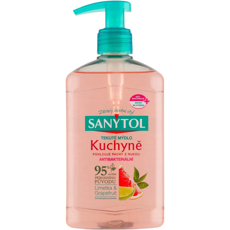 Sanytol Kuchyně - tekuté mýdlo - 250 ml, Limetka & Grapefruit