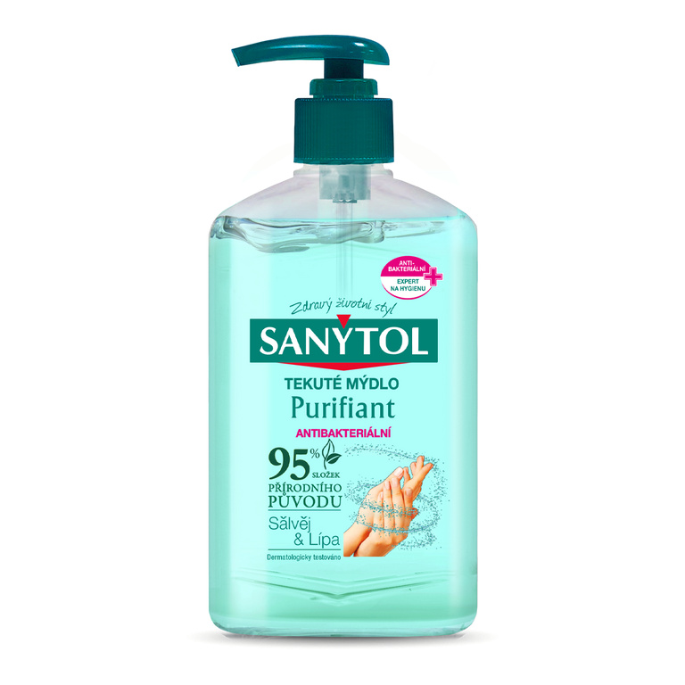 Sanytol Purifiant - tekuté mýdlo - Šalvěj a lípa, 250 ml