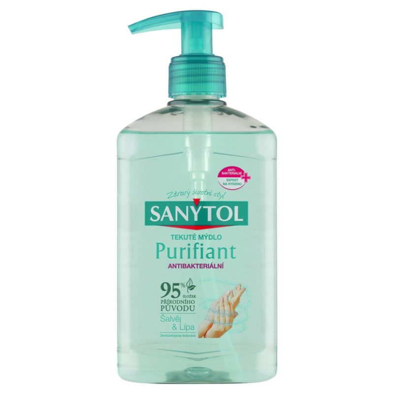 Sanytol Purifiant - tekuté mýdlo - Šalvěj a lípa, 250 ml