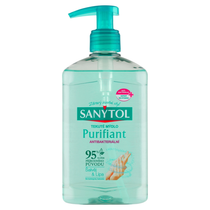 Sanytol Purifiant - tekuté mýdlo - Šalvěj a lípa, 250 ml